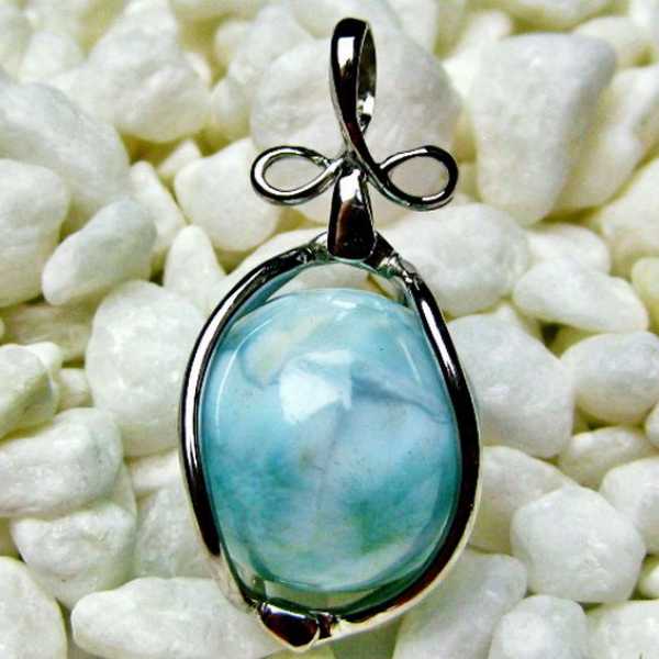 ラリマー 丸玉 ペンダント 16mm [T151-1913]