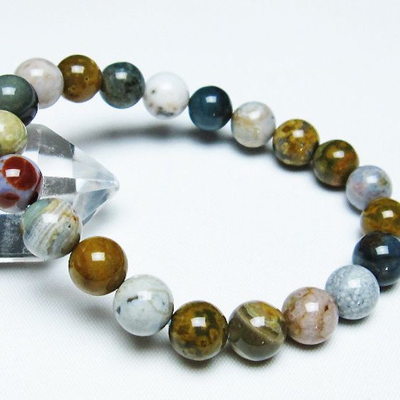 オーシャンジャスパー ブレスレット 9mm [T153-3157]