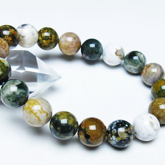 オーシャンジャスパー ブレスレット 12mm [T153-3424]