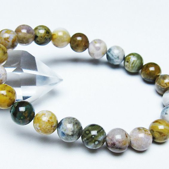 オーシャンジャスパー ブレスレット 9mm [T153-3432]