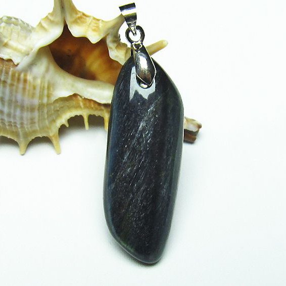 ブルータイガーアイ※青虎目石 ペンダント [t157-2206]
