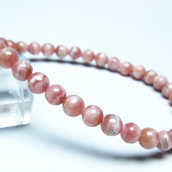 高品質インカローズ（ロードクロサイト）シルバーブレスレット 鑑別書付][高品質] インカローズ（ロードクロサイト）ブレスレット