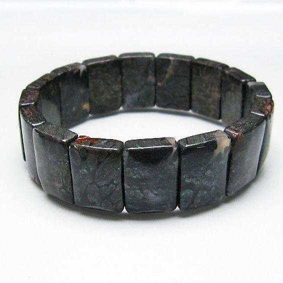 パイライト イン カルセドニー バングル [T160-1595]