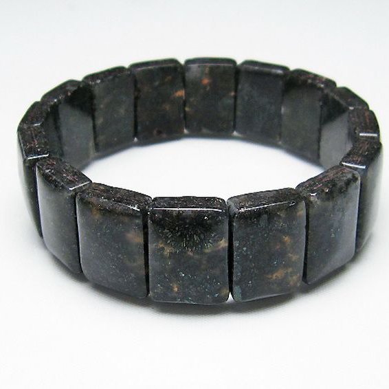 パイライト イン カルセドニー バングル [T160-1629]