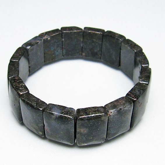 パイライト イン カルセドニー バングル [T160-1662]