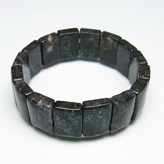 パイライト イン カルセドニー バングル [T160-1681]