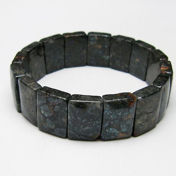 パイライト イン カルセドニー バングル [T160-1724]