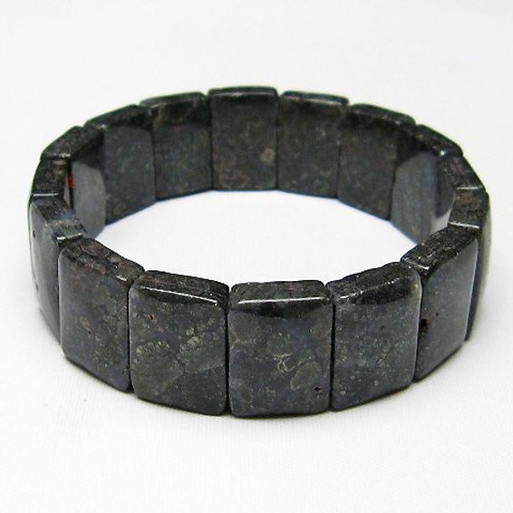 パイライト イン カルセドニー バングル [T160-1752]