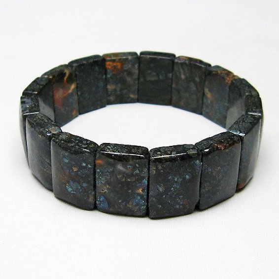 パイライト イン カルセドニー バングル [T160-1756]