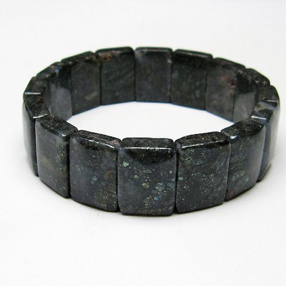 パイライト イン カルセドニー バングル [T160-1786]