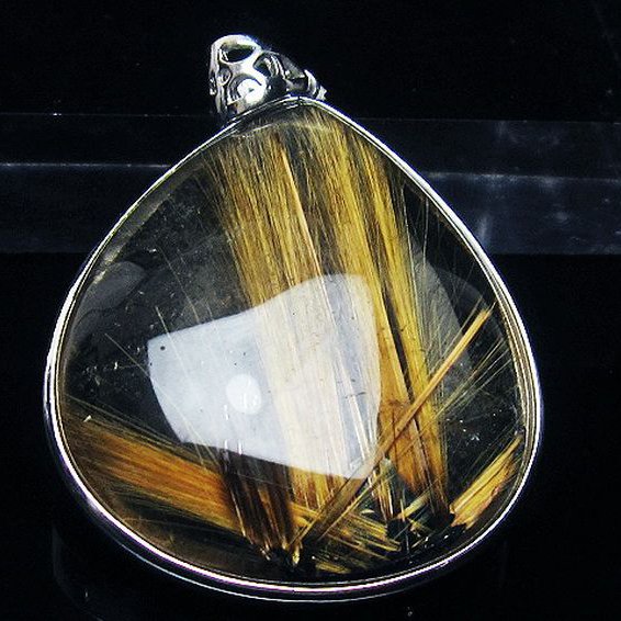 ゴールドタイチンルチル ペンダント [T162-484]