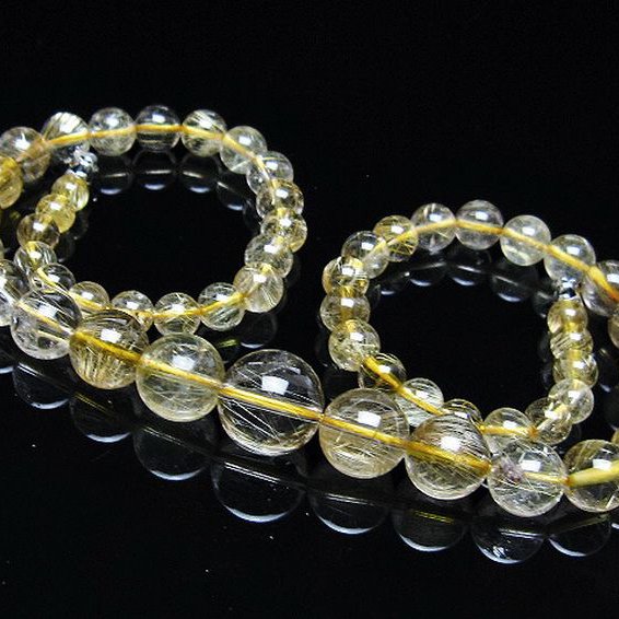 ゴールドタイチンルチル ネックレス 13mm [T162-687]