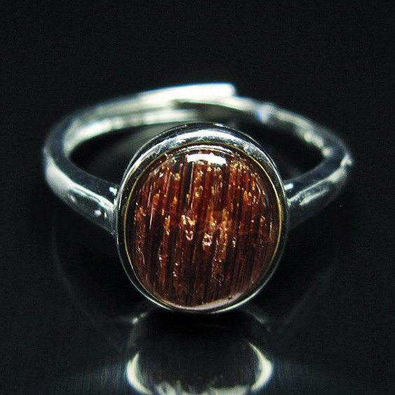 ファイナルグレードルチルクォーツ(金針ルチル水晶) 指輪 (16号