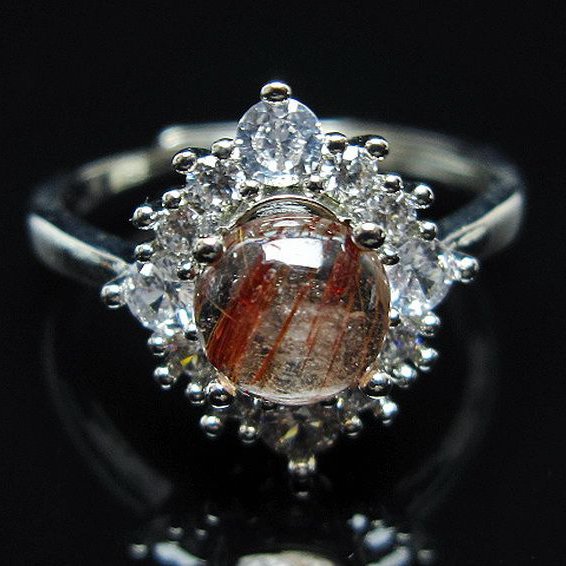 ファイナルグレード金針ルチル水晶 指輪 (20号)[T164-7488]