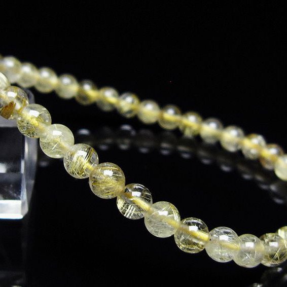 ゴールドタイチンルチル ブレスレット 5mm [t171-8002]