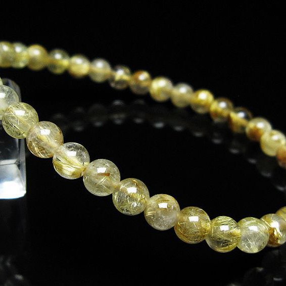 ゴールドタイチンルチル ブレスレット 5mm [t171-8618]