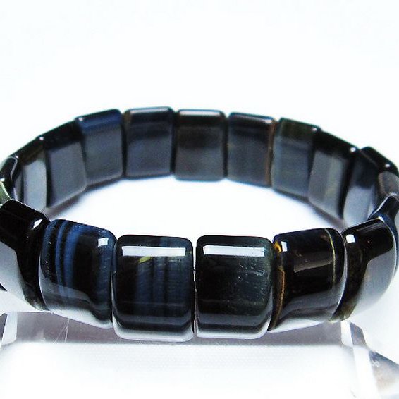 ブルータイガーアイ※青虎目石 バングル [T173-4663]