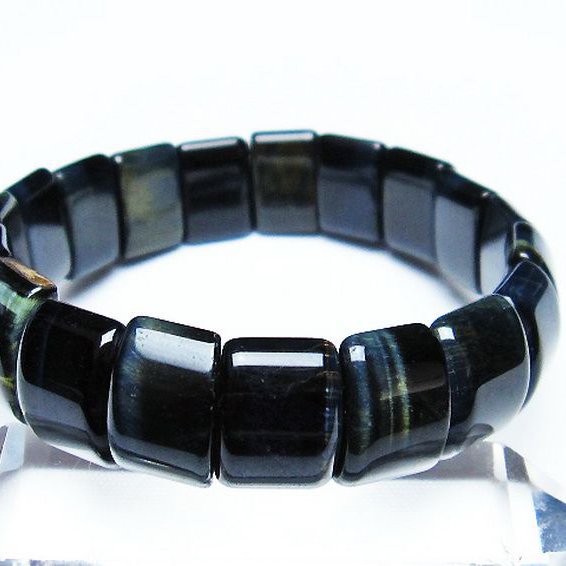 ブルータイガーアイ※青虎目石 バングル [t173-4684]