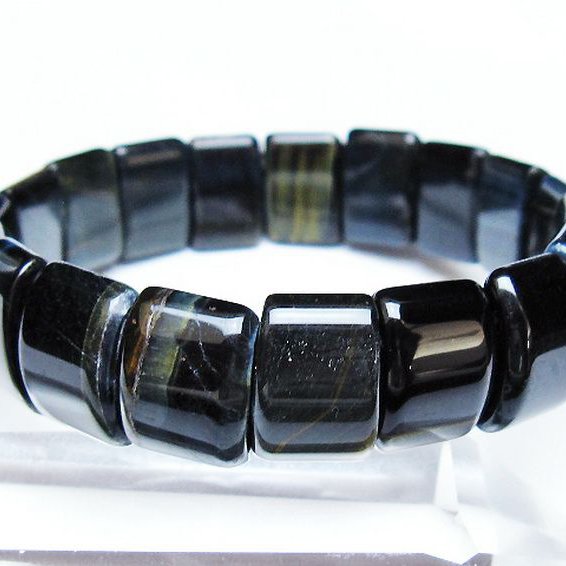 ブルータイガーアイ※青虎目石 バングル [T173-5161]