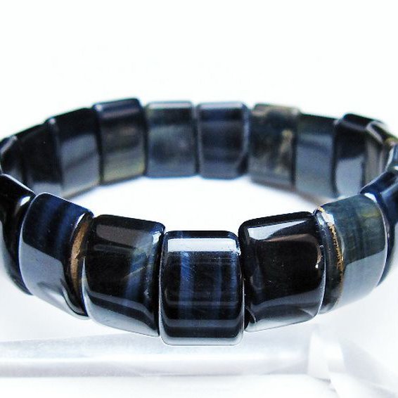 ブルータイガーアイ※青虎目石 バングル [T173-5165]