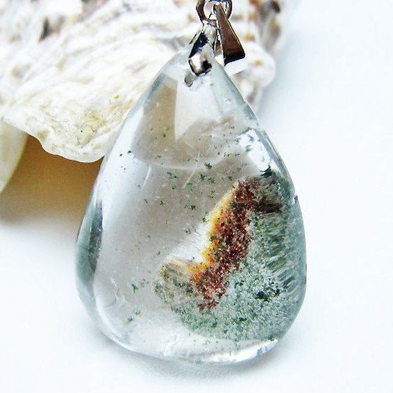 ガーデン水晶 ペンダント [t175-1863]