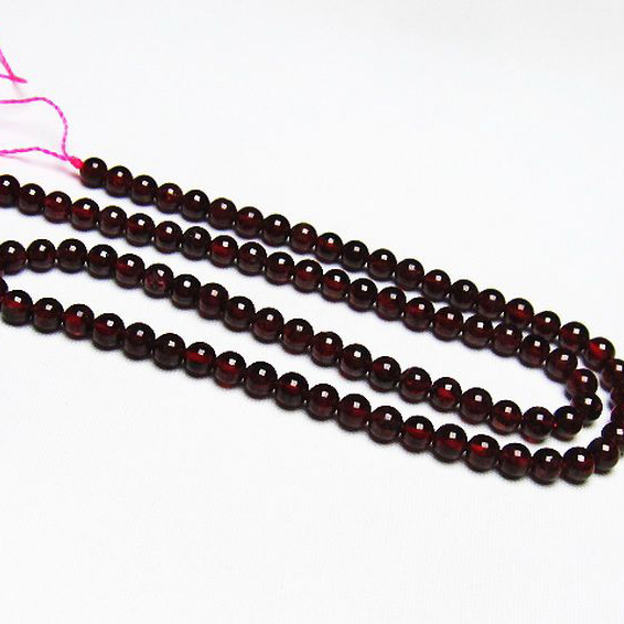 ガーネット  一連  ビーズ5mm [T177-1508]