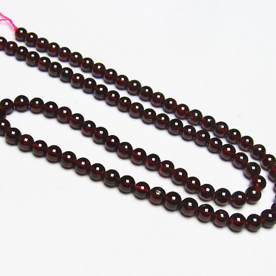 ガーネット 一連 ビーズ5mm [T177-1678]