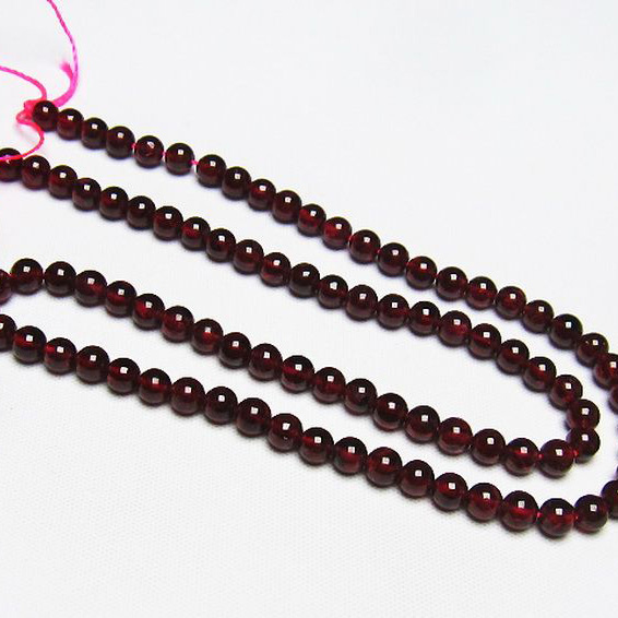 ガーネット 一連 ビーズ5mm [T177-1722]