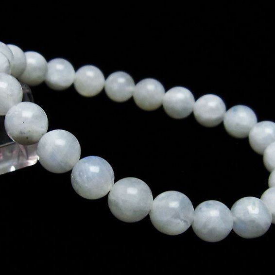 虹入り ムーンストーン ブレスレット 8mm [T18-8933]