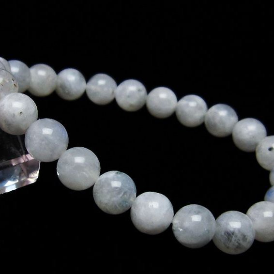 虹入り ムーンストーン ブレスレット 8mm [T18-8940]