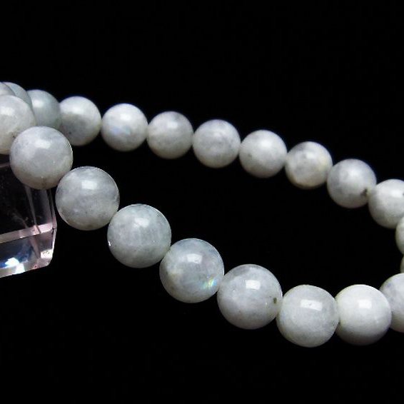 虹入り ムーンストーン ブレスレット 9mm [T18-8959]