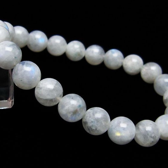 虹入り ムーンストーン ブレスレット 9mm [T18-8969]