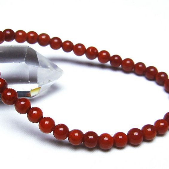 レッドアゲート 赤メノウ ブレスレット 5mm [T187-1389]