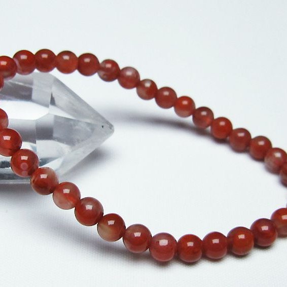 レッドアゲート 赤メノウ ブレスレット 6mm [T187-1544]