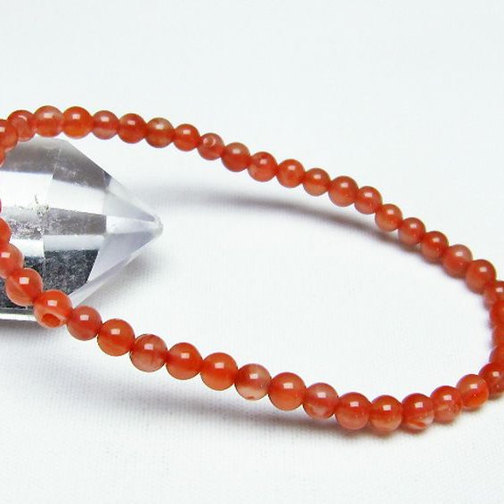 レッドアゲート 赤メノウ ブレスレット 4mm [T187-1728]