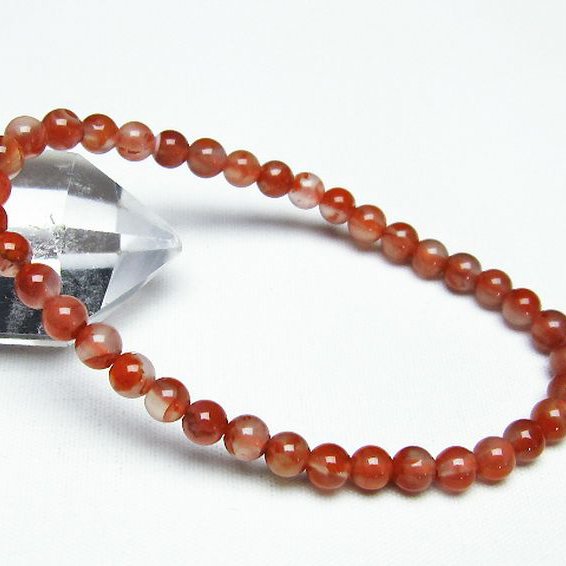 レッドアゲート 赤メノウ ブレスレット 5mm [t187-1750]