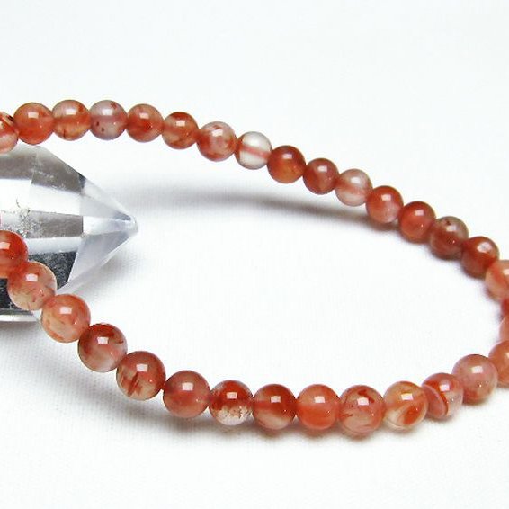 レッドアゲート 赤メノウ ブレスレット 6mm [T187-1778]