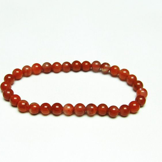 レッドアゲート 赤メノウ ブレスレット 6mm [T187-1824]