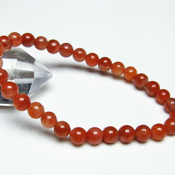 レッドアゲート 赤メノウ ブレスレット 6mm [T187-1831]