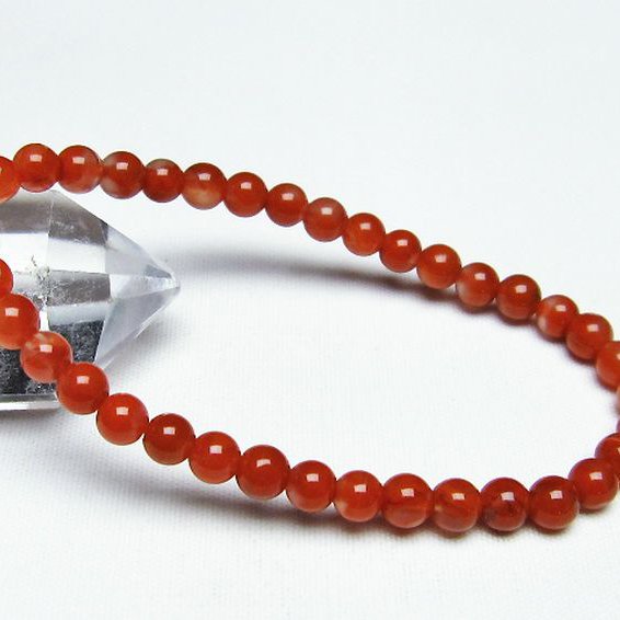 レッドアゲート 赤メノウ ブレスレット 5mm [T187-1840]