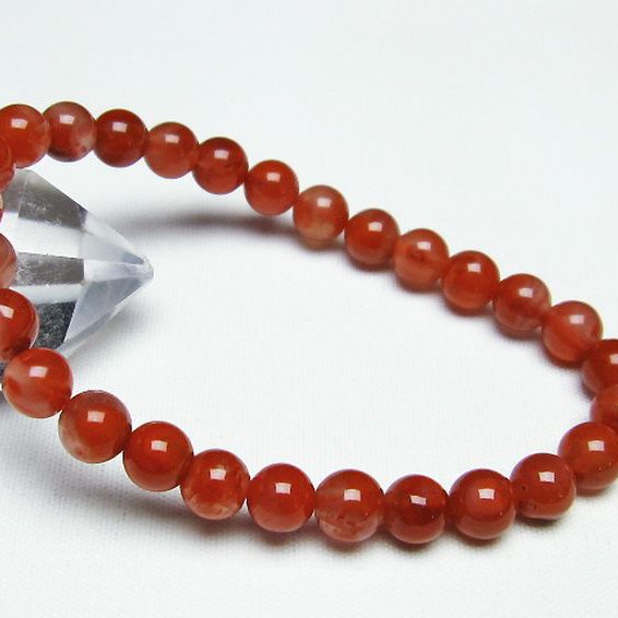 レッドアゲート 赤メノウ ブレスレット 7mm [t187-1863]