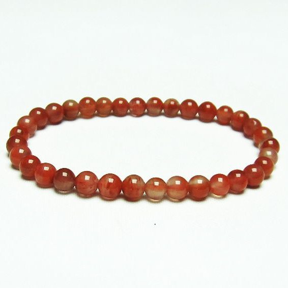 レッドアゲート 赤メノウ ブレスレット 6mm [T187-1890]