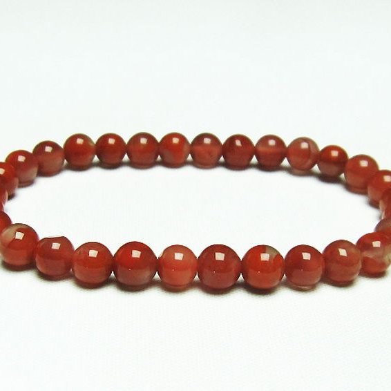 レッドアゲート 赤メノウ ブレスレット 6mm [T187-1927]