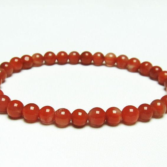 レッドアゲート 赤メノウ ブレスレット 6mm [T187-1931]