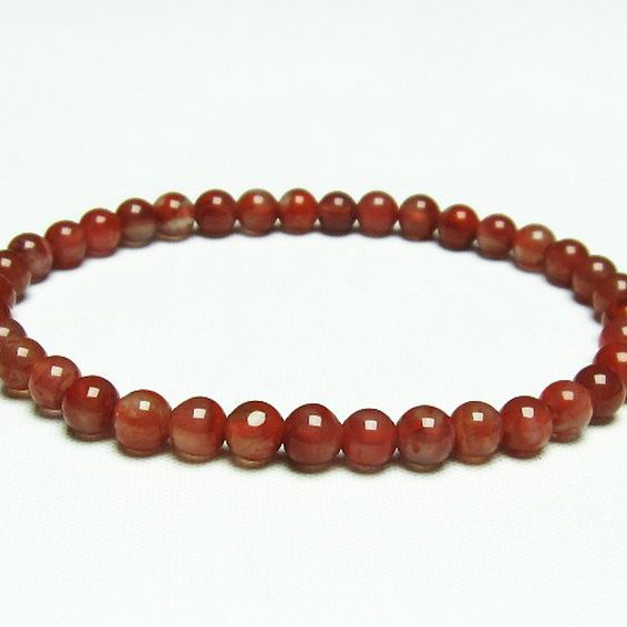 レッドアゲート 赤メノウ ブレスレット 5mm [t187-1939]