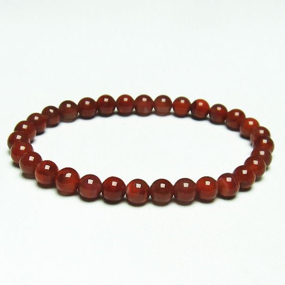 レッドアゲート 赤メノウ ブレスレット 6mm [T187-1956]