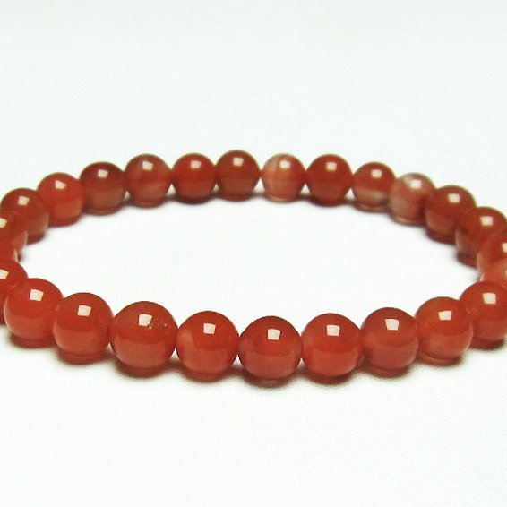 レッドアゲート 赤メノウ ブレスレット 7mm [T187-1969]