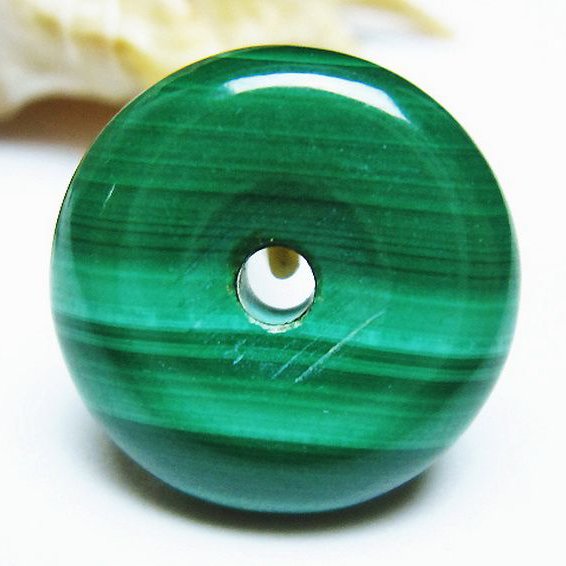 マラカイト 平安扣[T19-3739]