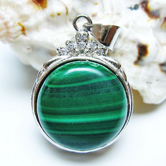 マラカイト ペンダント [t19-3827]