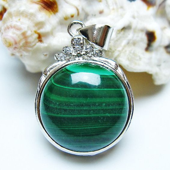 マラカイト ペンダント [t19-3840]